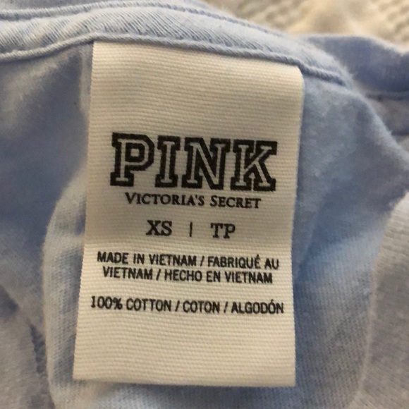 long sleeved victoria secret pink blue shirt - Picture 3 of 5